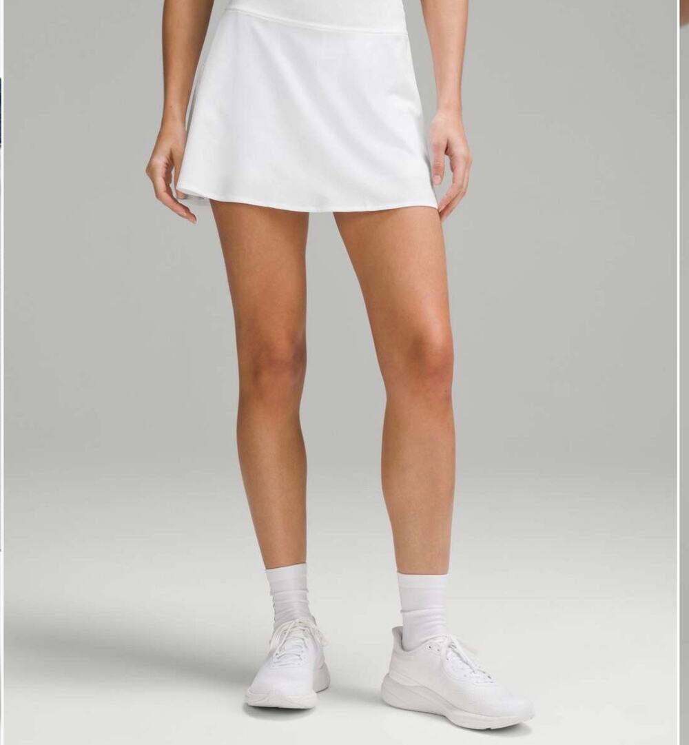 Lululemon Lightweight High-Rise Tennis Skirt in White Size 12